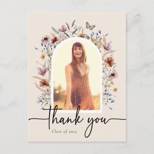 卒業式のお礼のポストカード ポストカード (正面)