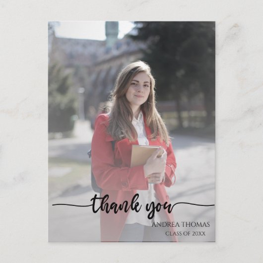 卒業式のお礼 ポストカード (正面)