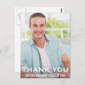 卒業式のお礼 現代的な写真のポストカード WBB ポストカード (正面/裏面)