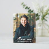 卒業式のお礼 現代的な写真入りポストカード L W ポストカード (スタンド正面)