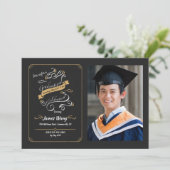 卒業式のお祝い写真招待状 招待状 (スタンド正面)