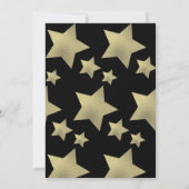 卒業式のお祝い  スターズ スクリプト フォト 招待状 (裏面)