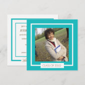 卒業式のお祝い 招待状 (正面/裏面)