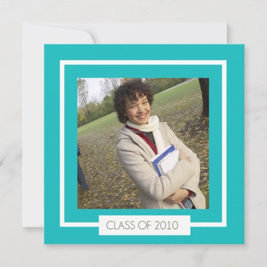 卒業式のお祝い 招待状 (正面)