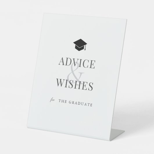 卒業式のアドバイスと卒業式の希望 台座サイン (正面)
