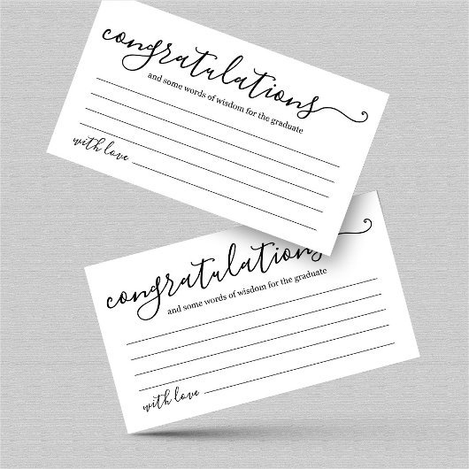 卒業式のアドバイスと祝福のカード エンクロージャーカード