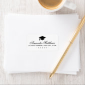 卒業式のエレガント差出人住所 ラベル (インサイチュ)