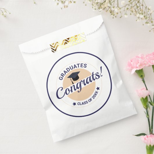 卒業式のカスタマイズおめでとうエレガント フェイバーバッグ (封をした状態)