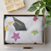 卒業式のキャップと卒業証書を出した 薄葉紙 (ギフト)