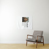 卒業式のクラシックな写真を追加 名前 学年 学校 タペストリー (インサイチュ(横))