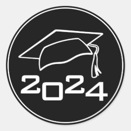 卒業式のクラス年 ラウンドシール