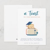 卒業式のグリーティングカードに乾杯 シーズンカード (正面/裏面)