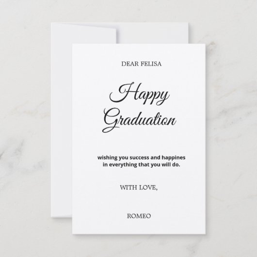 卒業式のグリーティングカード カード (正面)