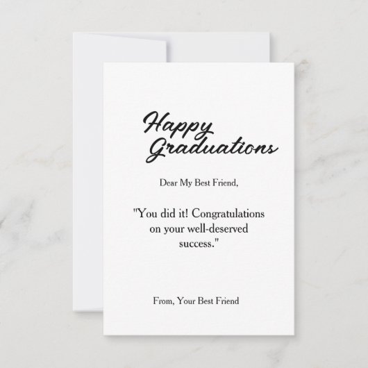 卒業式のグリーティングカード サンキューカード (正面)