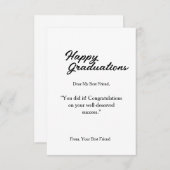 卒業式のグリーティングカード サンキューカード (正面/裏面)