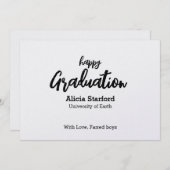 卒業式のグリーティングカード サンキューカード (正面/裏面)