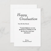 卒業式のグリーティングカード サンキューカード (正面/裏面)