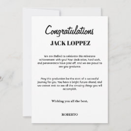 卒業式のグリーティングカード サンキューカード