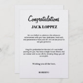 卒業式のグリーティングカード サンキューカード (正面/裏面)