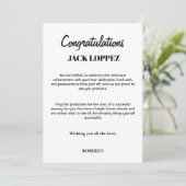 卒業式のグリーティングカード サンキューカード (スタンド正面)