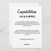 卒業式のグリーティングカード サンキューカード (正面/裏面)