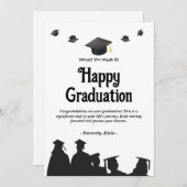 卒業式のグリーティングカード シーズンカード (正面/裏面)