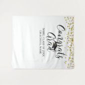 卒業式のコンフェッティ 卒業おめでとう 卒業式 パーティー タペストリー (正面(横))