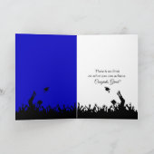 卒業式のサインと帽子の紙吹雪 カード (内部)