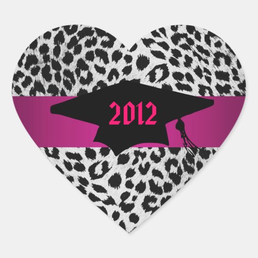 卒業式のスタンプを持つ人 ハートシール (正面)