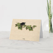 卒業式のツタの感謝カード サンキューカード (裏面)