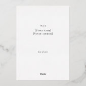 卒業式のディナー/ランチョン 銅色のモカ 箔招待状 (裏面)