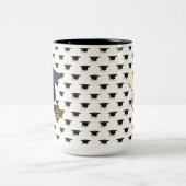 卒業式のパーソナライズされたマグカップ ツートーンマグカップ (中央)