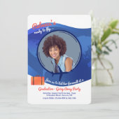 卒業式のパーティーを飛ばす準備ができてい遠くにる 招待状 (スタンド正面)