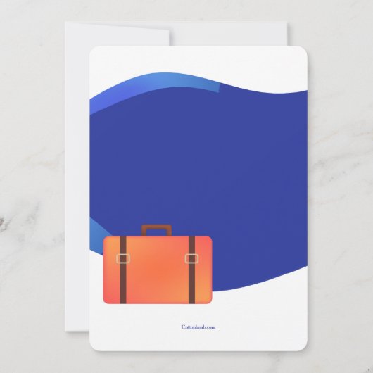 卒業式のパーティーを飛ばす準備ができてい遠くにる 招待状 (裏面)