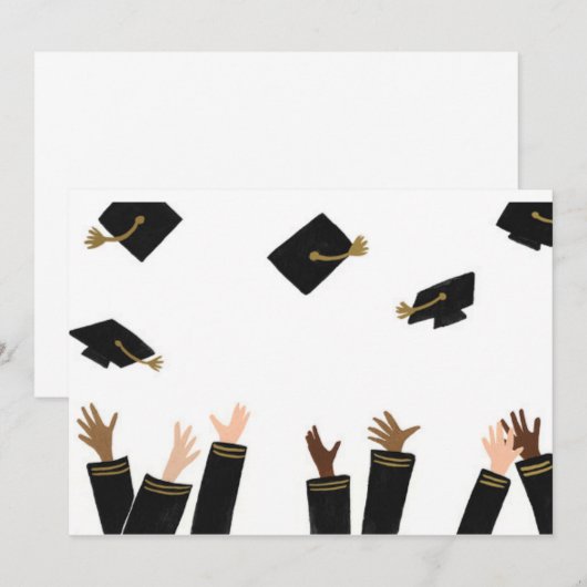 卒業式のパーティー 招待状 (正面/裏面)