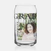 卒業式のポスター風写真 ガラス缶 (正面)