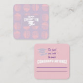 卒業式のメッセージカード： ノートカード (正面/裏面)