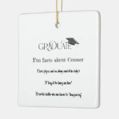 卒業式の上限おもしろい事実 セラミックオーナメント (左)