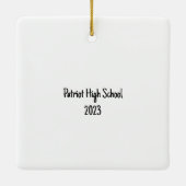 卒業式の上限おもしろい事実 セラミックオーナメント (裏面)