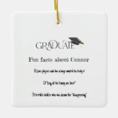 卒業式の上限おもしろい事実 セラミックオーナメント (正面)