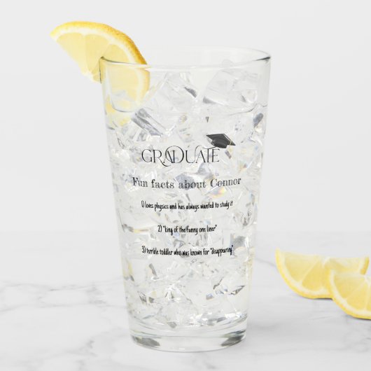 卒業式の上限おもしろい事実 タンブラーグラス (アイス正面)