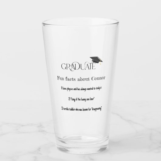 卒業式の上限おもしろい事実 タンブラーグラス (正面)