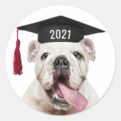 卒業式の上限に達した闘牛士 ラウンドシール (正面)