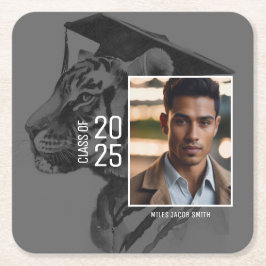 卒業式の写真の追加 スクエアペーパーコースター