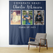 卒業式の写真コラージュ背景バナー タペストリー (インサイチュ)