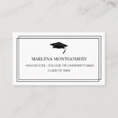 卒業式の写真名カードキャップモダンハットを挿入 コーリングカード (正面)