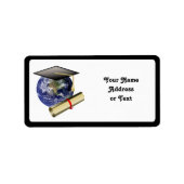 卒業式の卒業式の卒業式の帽子(卒業式の使用) ラベル (正面)