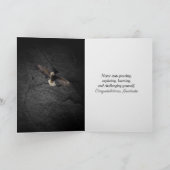 卒業式の卒業式ハゲのディプロマ カード (内部)