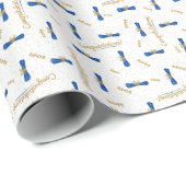 卒業式の卒業式（青） ラッピングペーパー (ロールコーナー)