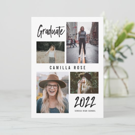 卒業式の卒業発表 招待状 (スタンド正面)